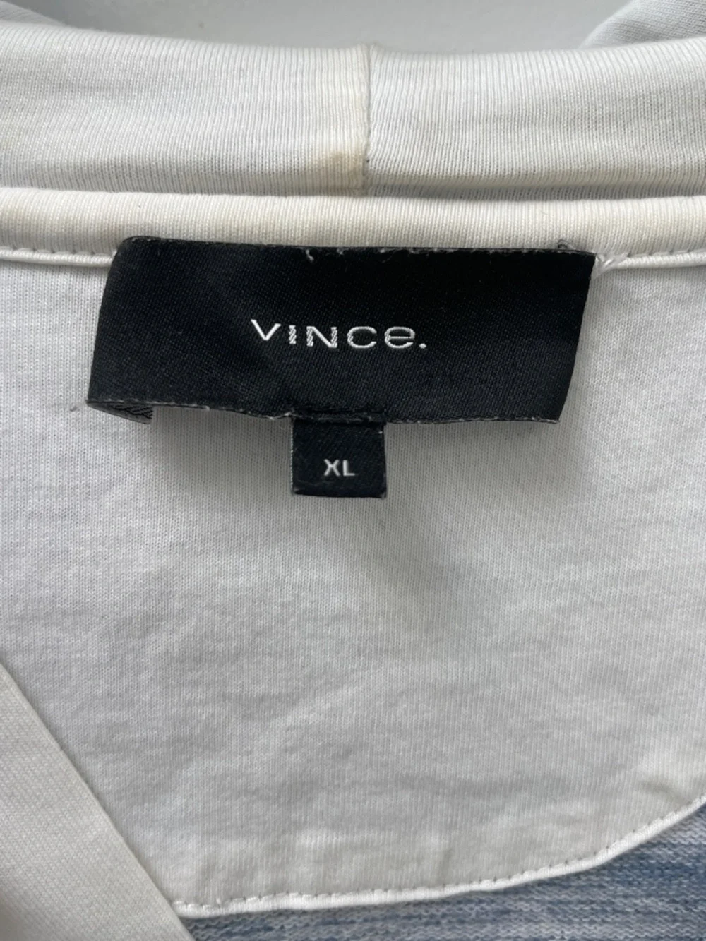 Vince Striped Pullover Henley Knit Hoodie MSRP $275 Size XL - Picture 3 of 8